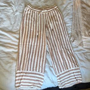 Tribal Jeans XS Trousers Tan and White - worn once!